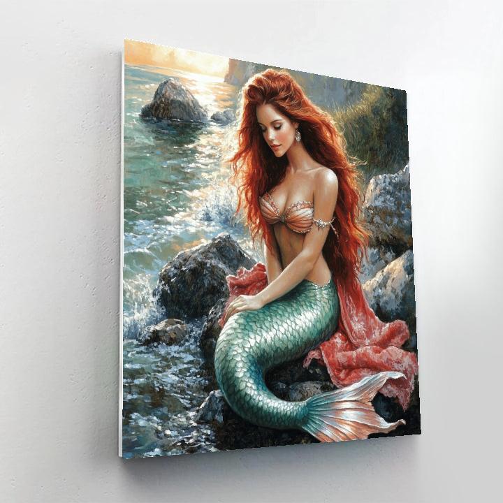 John William Waterhouse Inspired Mermaid DIY paint by numbers