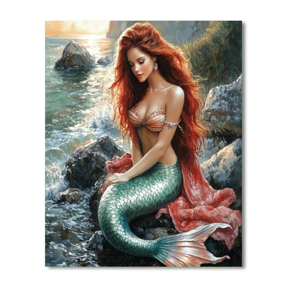 John William Waterhouse Inspired Mermaid DIY paint by numbers