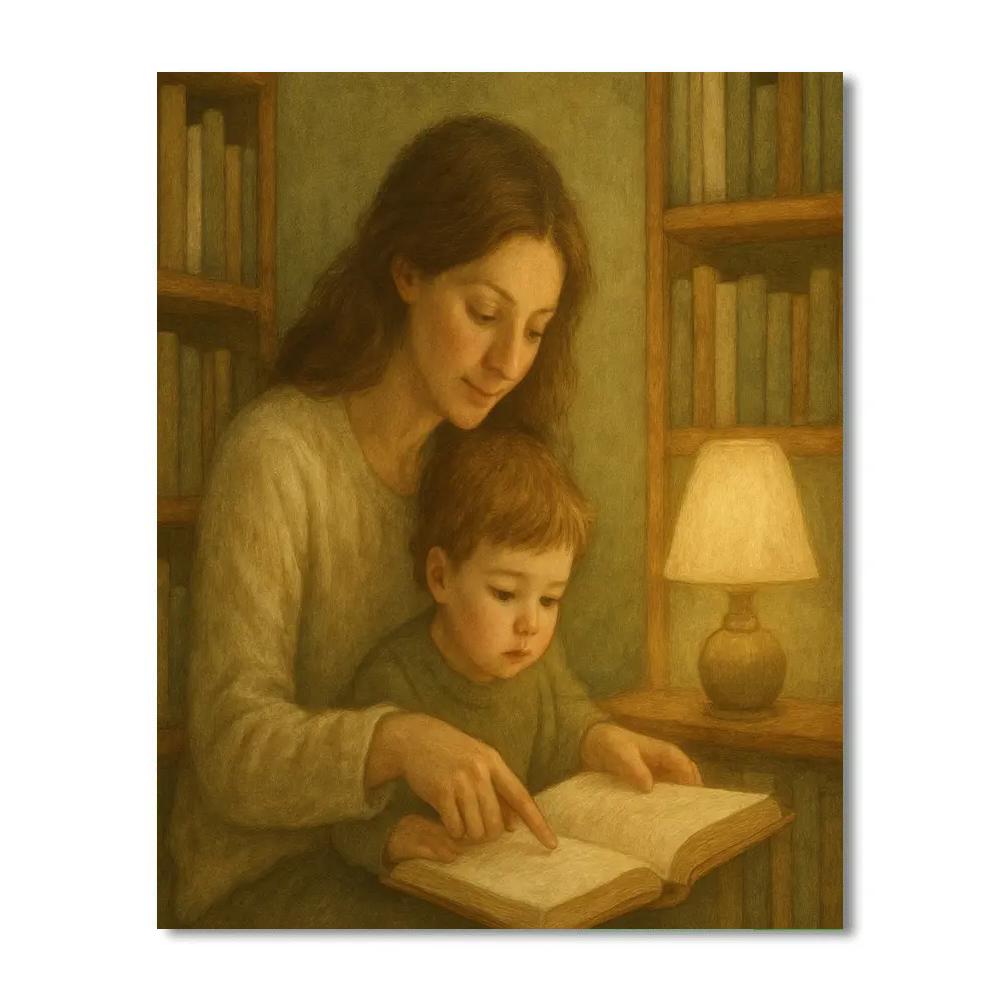 Library Nook Whisper painting number kit