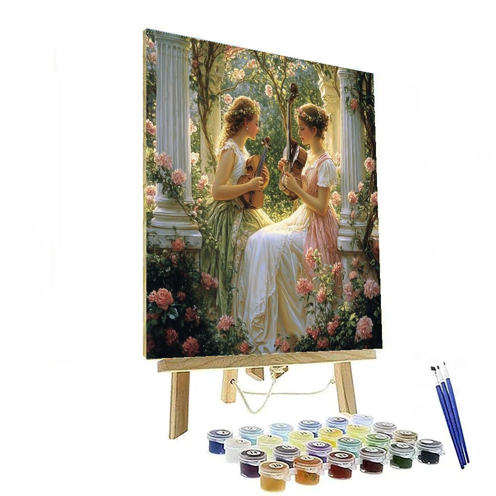 Botticelli Inspired Spring Garden Number painting