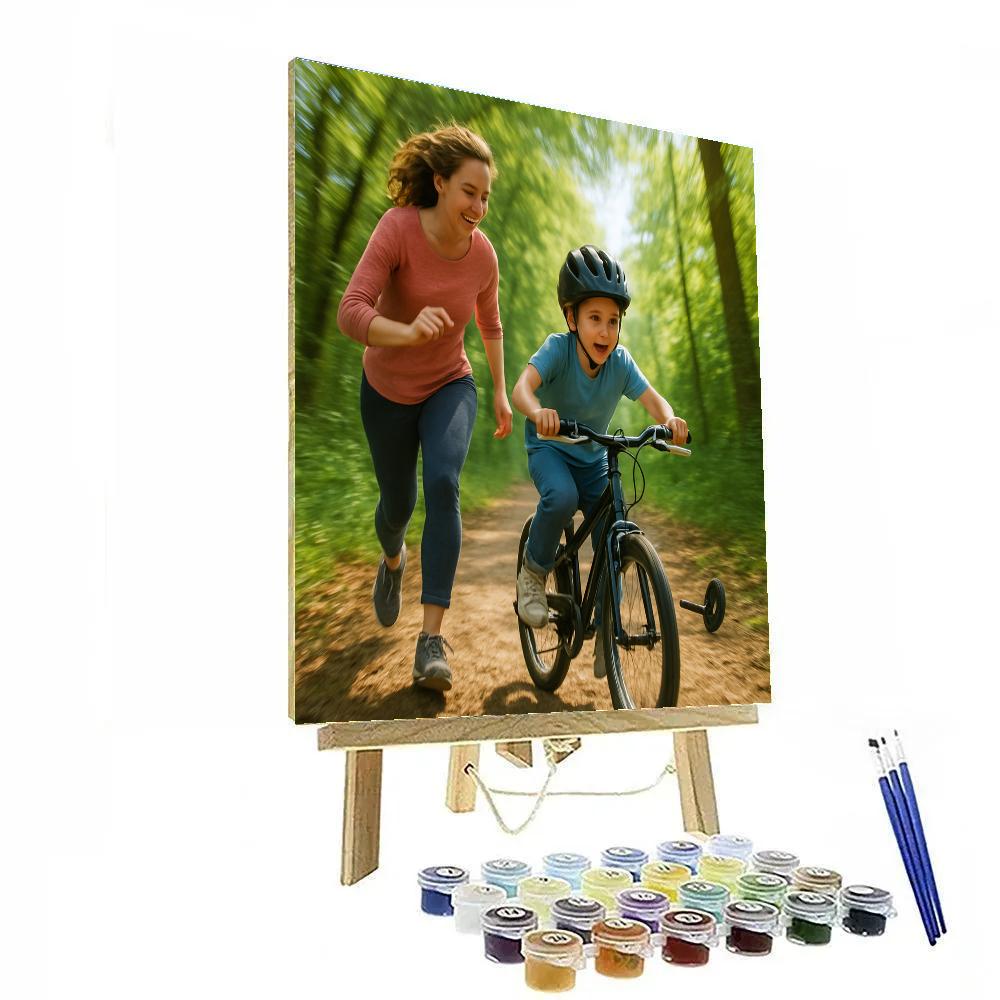 Bike Trail Teachathon painting number kit