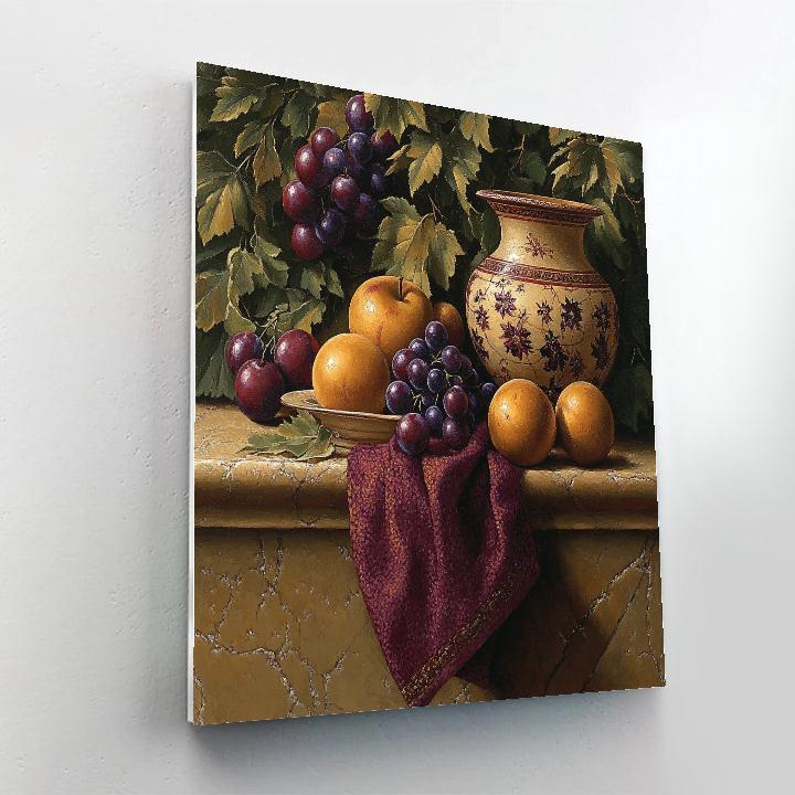 Francisco De Zurbaran Inspired Still Life With Fruit Paint by numbers kits