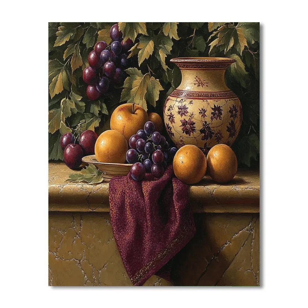 Francisco De Zurbaran Inspired Still Life With Fruit Paint by numbers kits