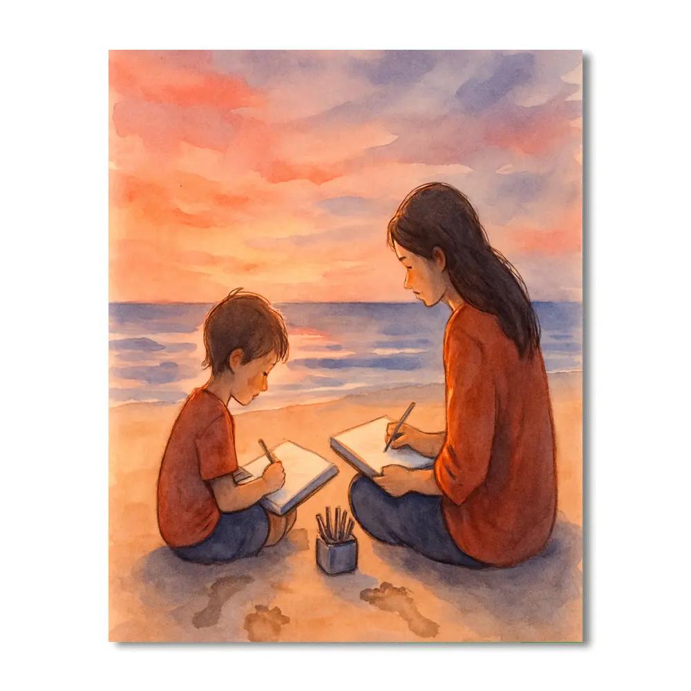 Shared Sketchbook Sunset paint by color