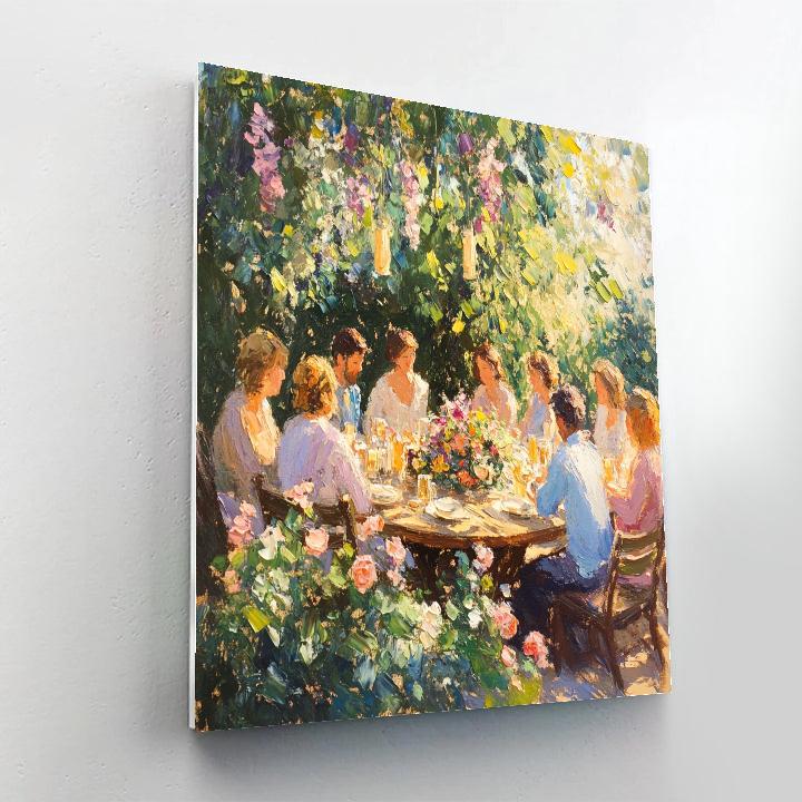 Auguste Renoir Inspired Garden Brunch paint by color