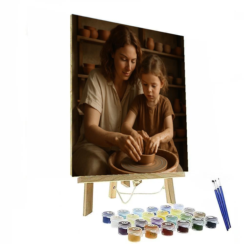 Mom And Me Pottery Class DIY paint by numbers