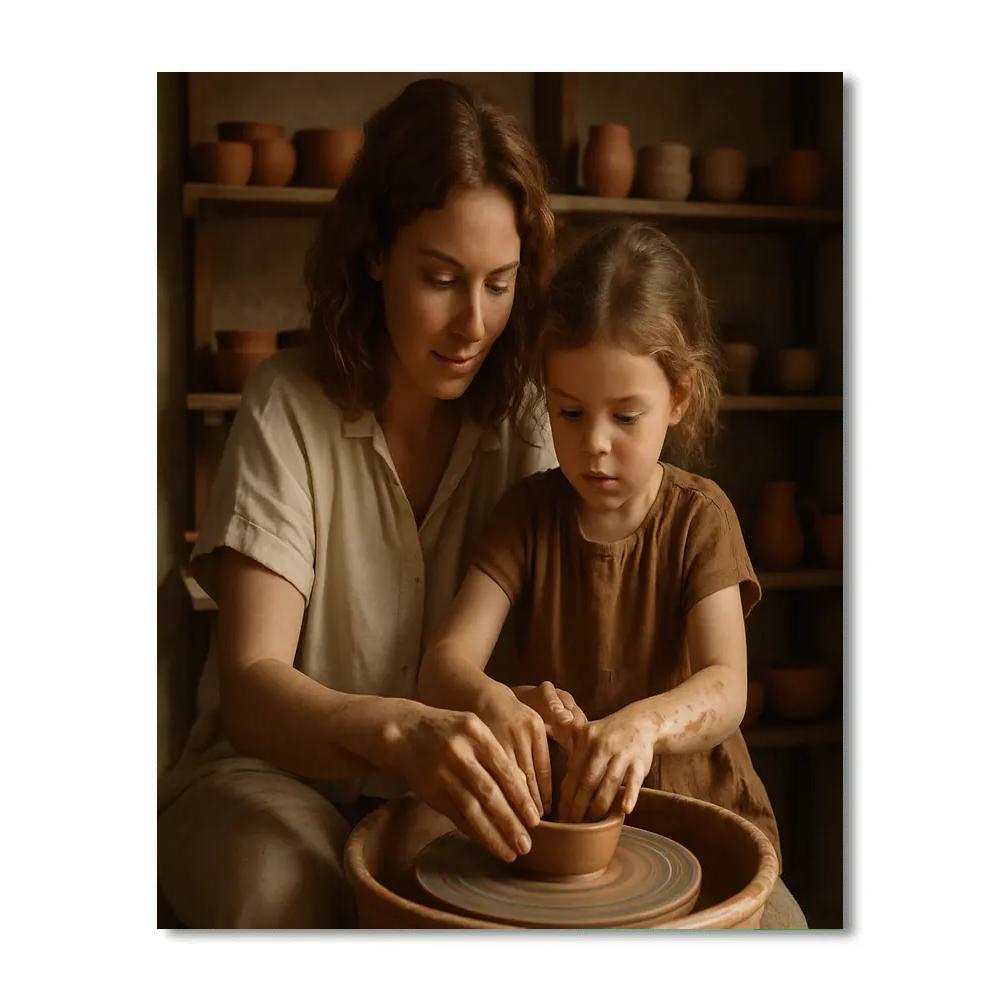 Mom And Me Pottery Class DIY paint by numbers