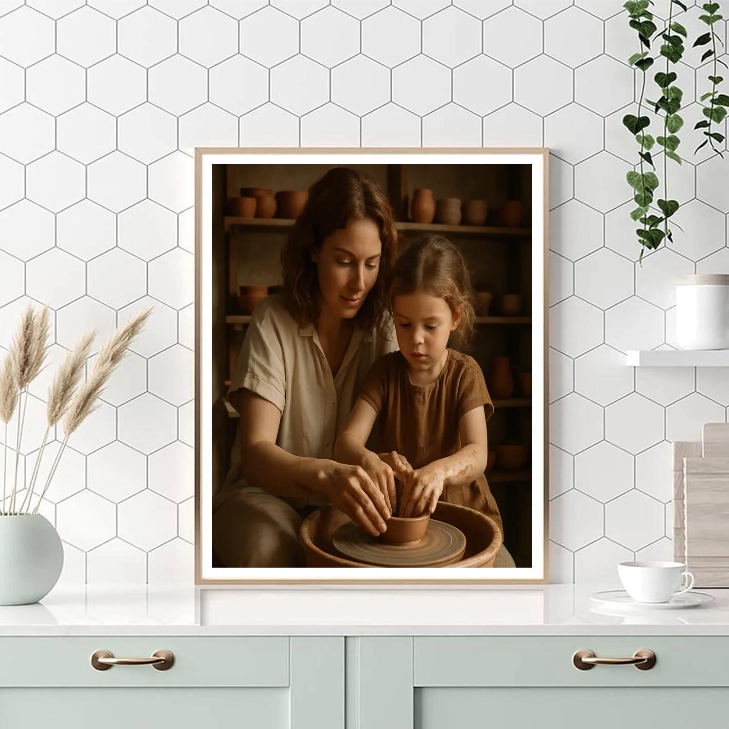 Mom And Me Pottery Class DIY paint by numbers