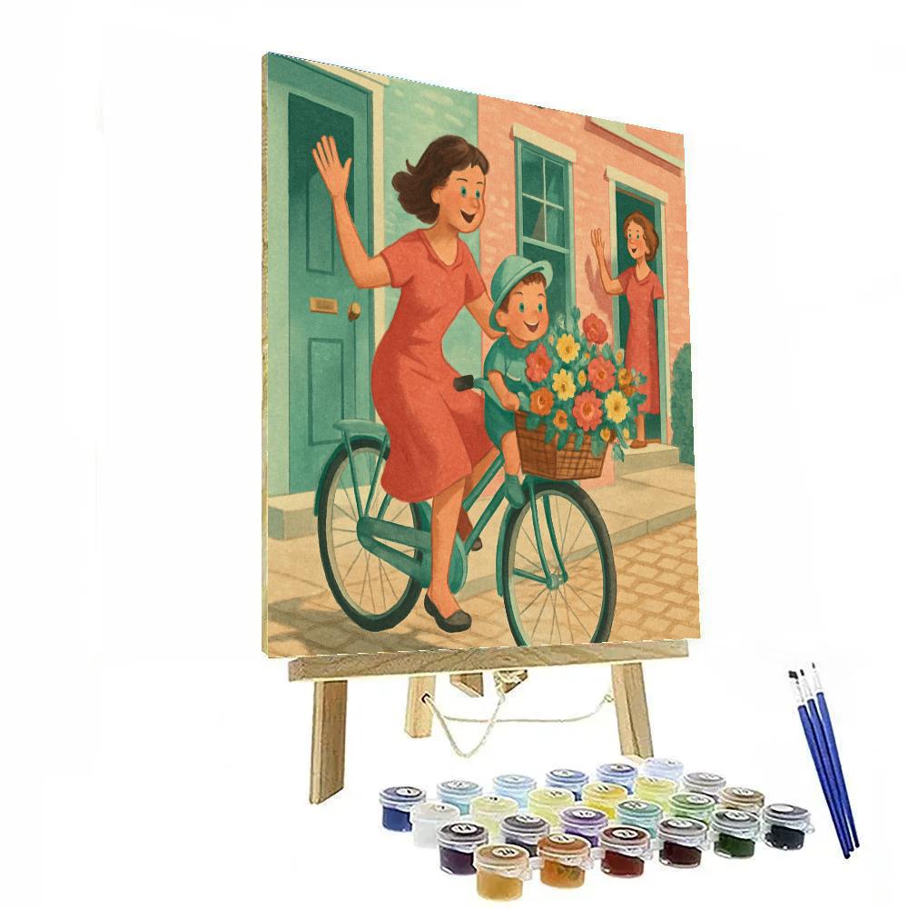 Bike Basket Flower Delivery Painting by numbers kit