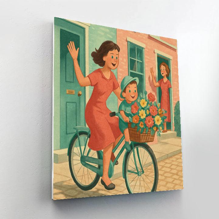 Bike Basket Flower Delivery Painting by numbers kit