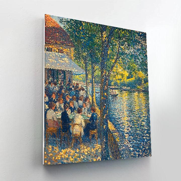 Georges Seurat Inspired Riverside Picnic Painting by numbers kit