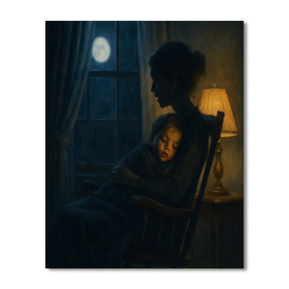 Bedtime Lullaby By Window Number painting