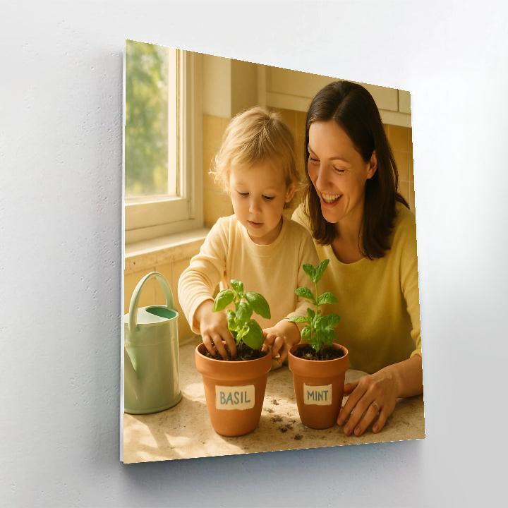 Kitchen Herb Garden Lesson Paint by numbers art