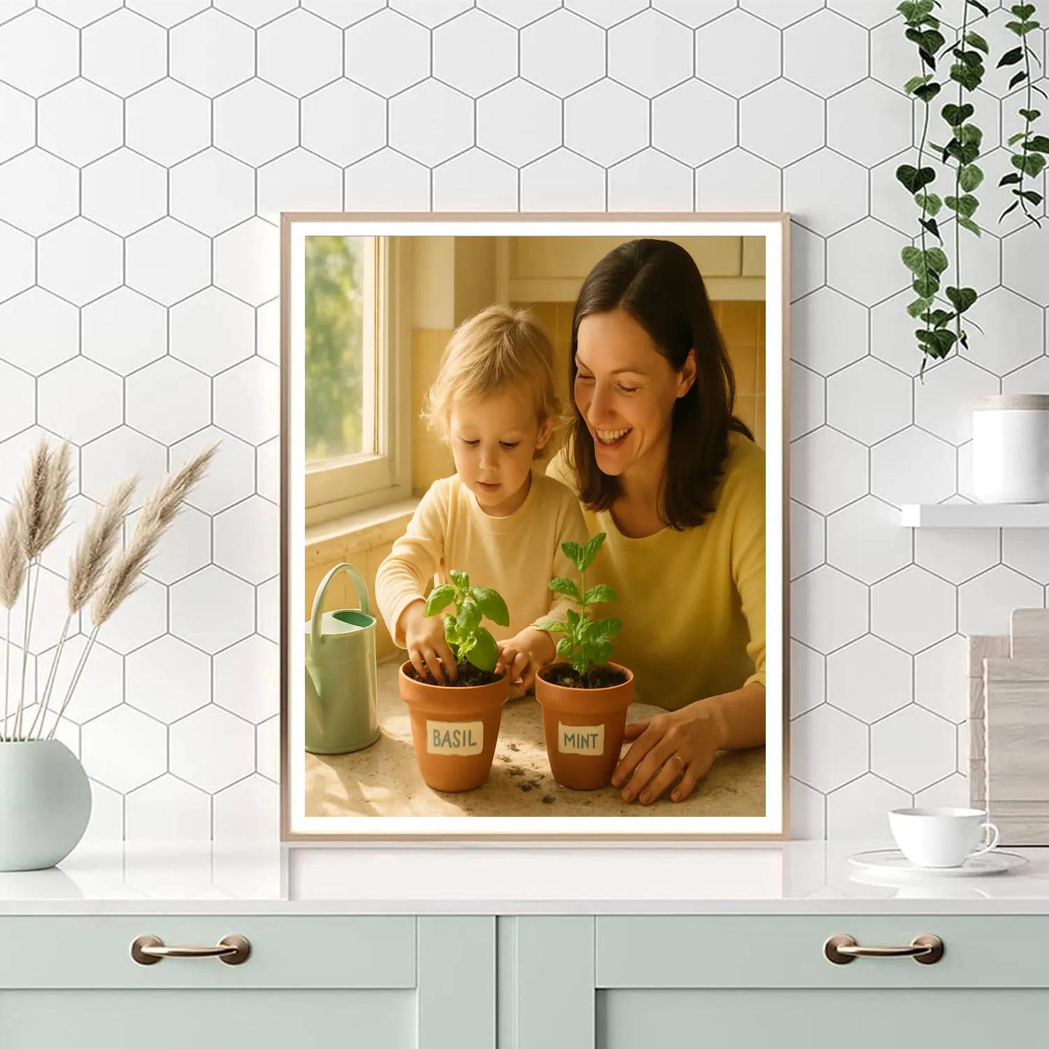 Kitchen Herb Garden Lesson Paint by numbers art