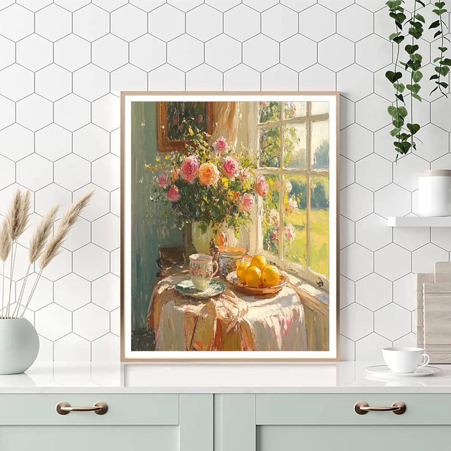 Pierre Bonnard Inspired Kitchen Table Numbered painting kits
