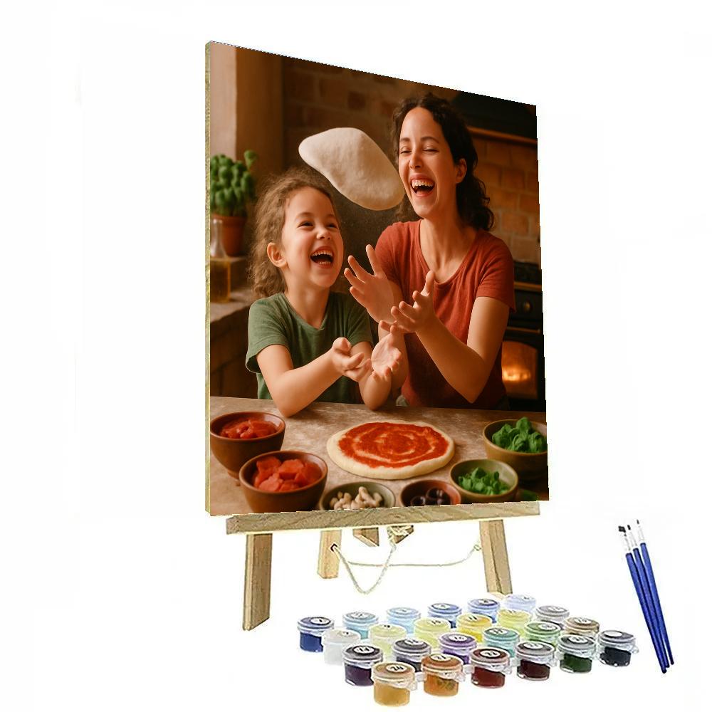 Homemade Pizza Night Number painting
