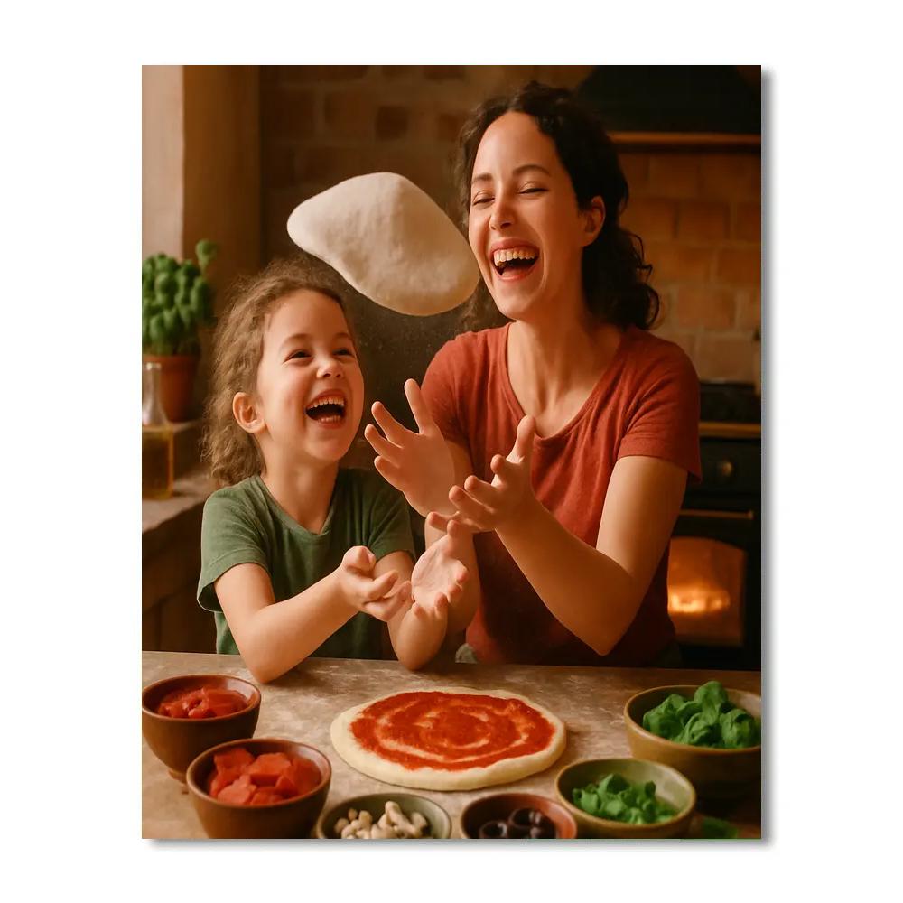 Homemade Pizza Night Number painting