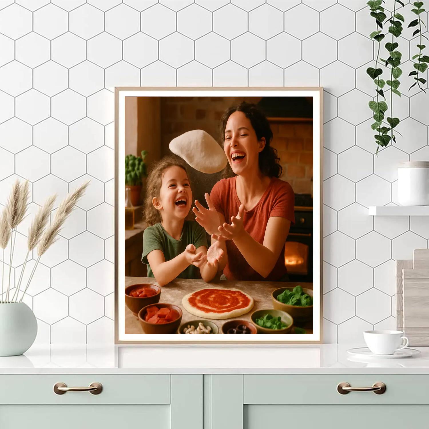 Homemade Pizza Night Number painting