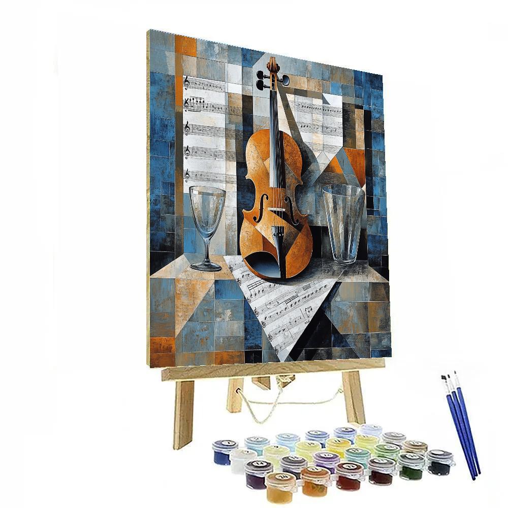 Georges Braque Inspired Still Life With Violin Paint by numbers art