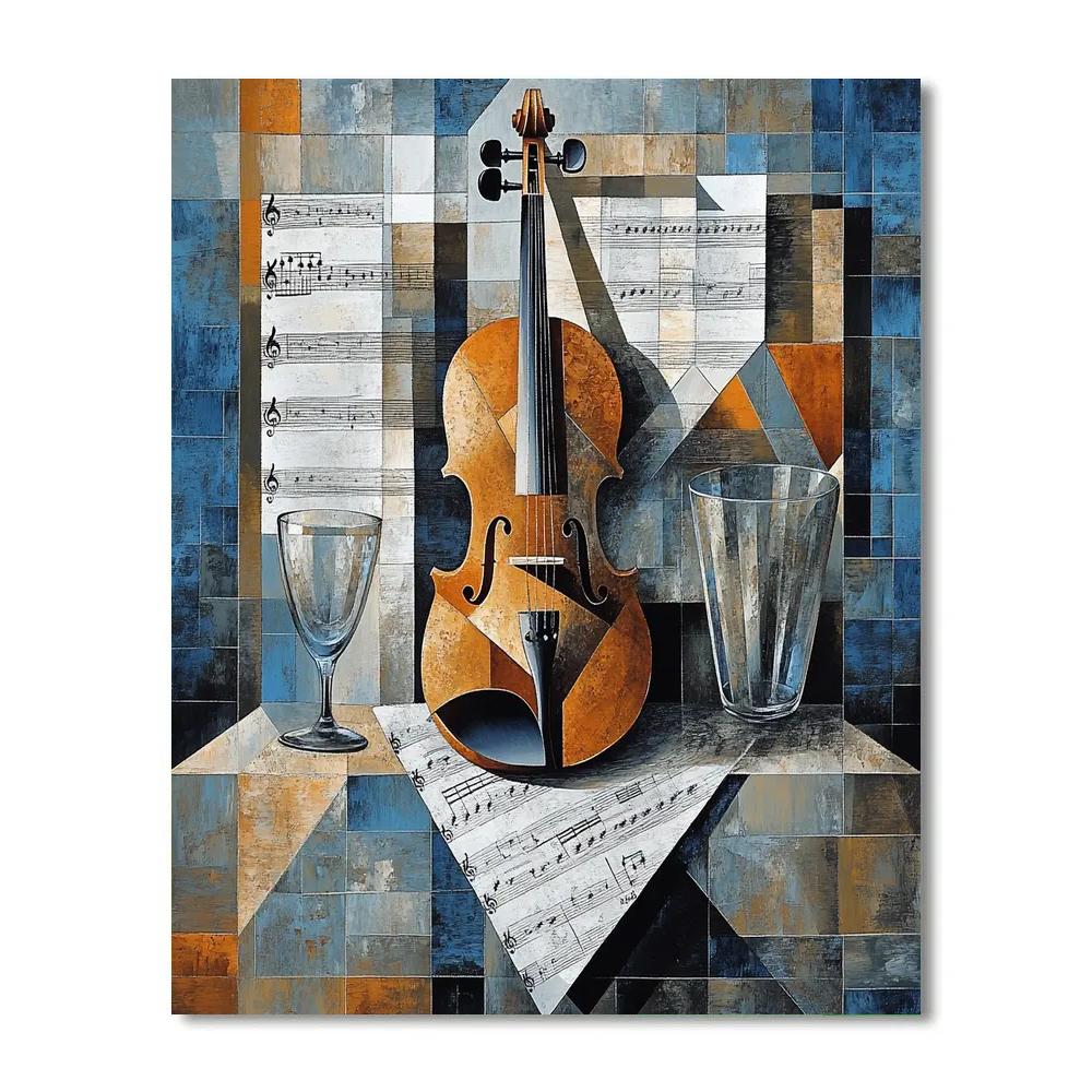 Georges Braque Inspired Still Life With Violin Paint by numbers art