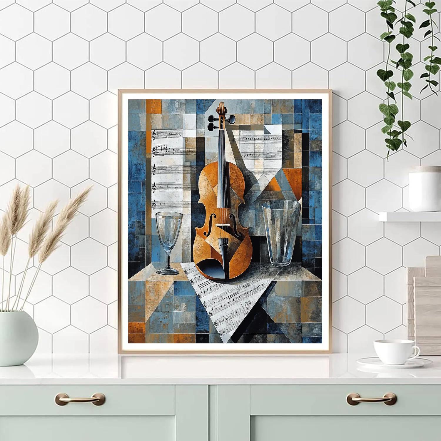 Georges Braque Inspired Still Life With Violin Paint by numbers art