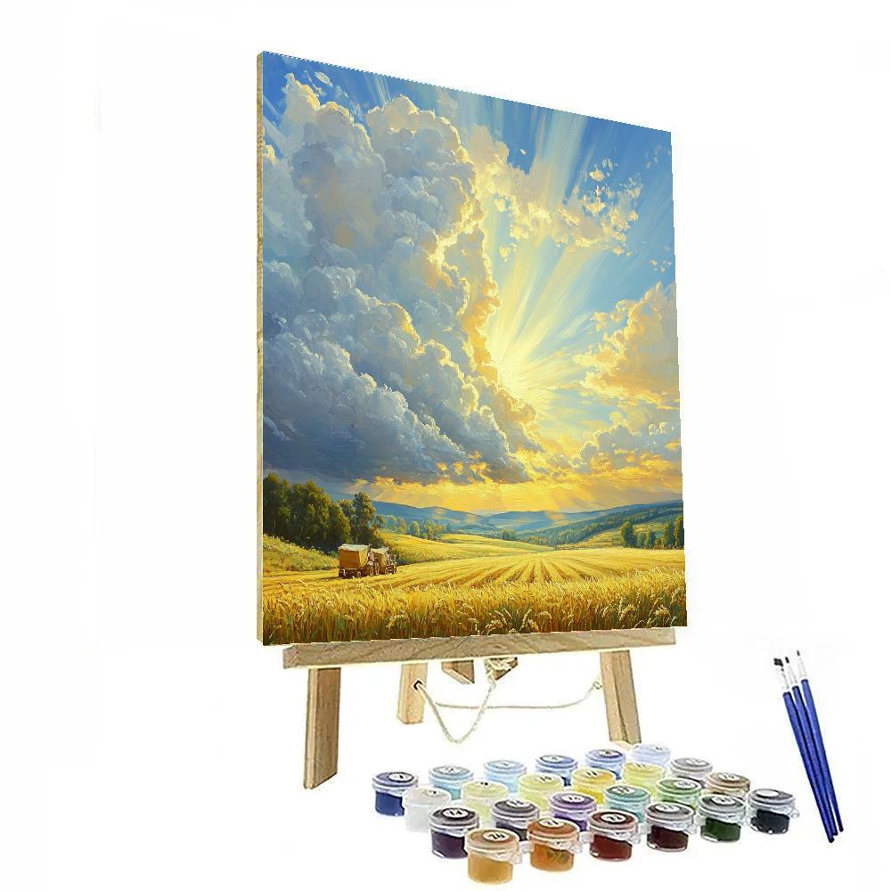 John Constable Inspired Haymaking paint by numbers