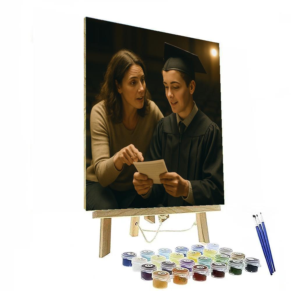 Mother Reading Graduation Speech Painting by numbers kit