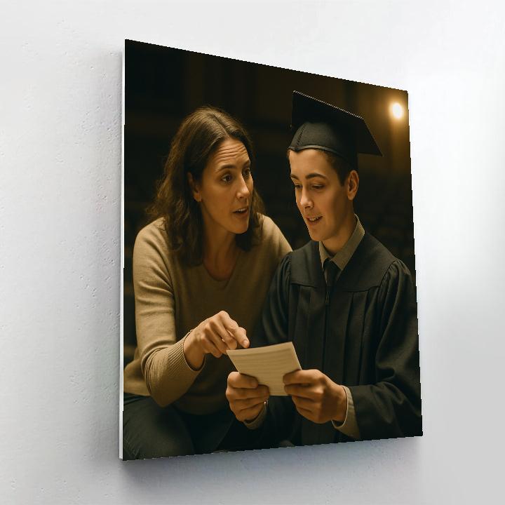 Mother Reading Graduation Speech Painting by numbers kit