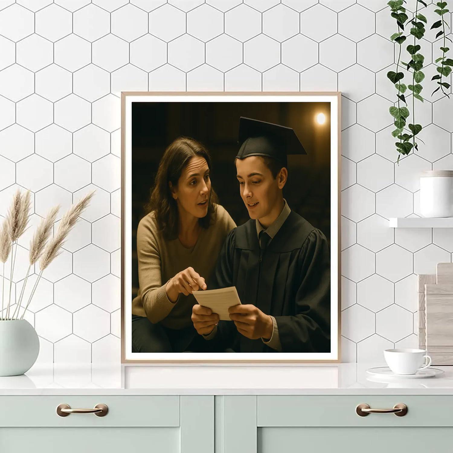 Mother Reading Graduation Speech Painting by numbers kit