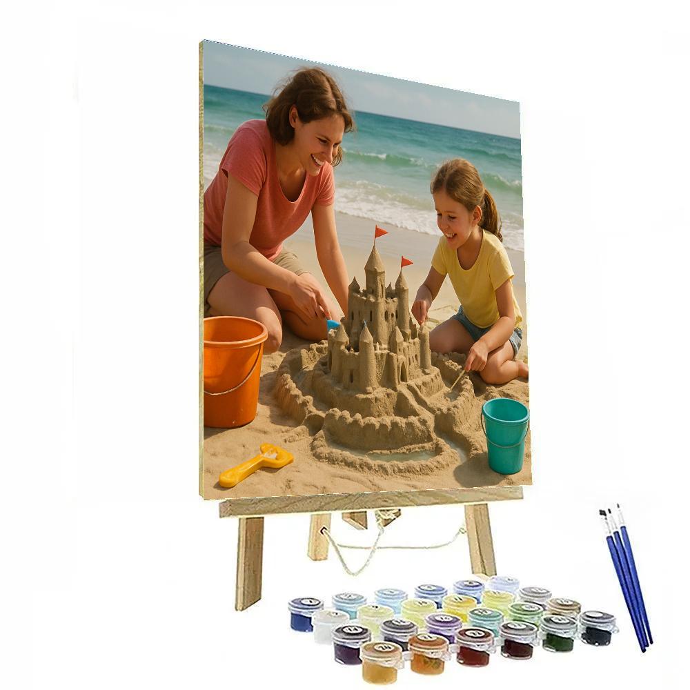 Mother And Child Sandcastle Architects Number painting