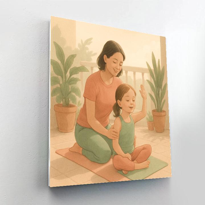 Mother And Child Yoga Flow DIY paint by numbers