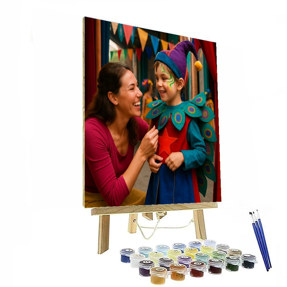 Mom And Me Costume Parade Paint by numbers art