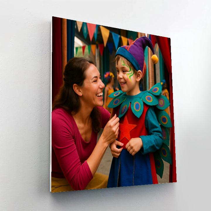 Mom And Me Costume Parade Paint by numbers art