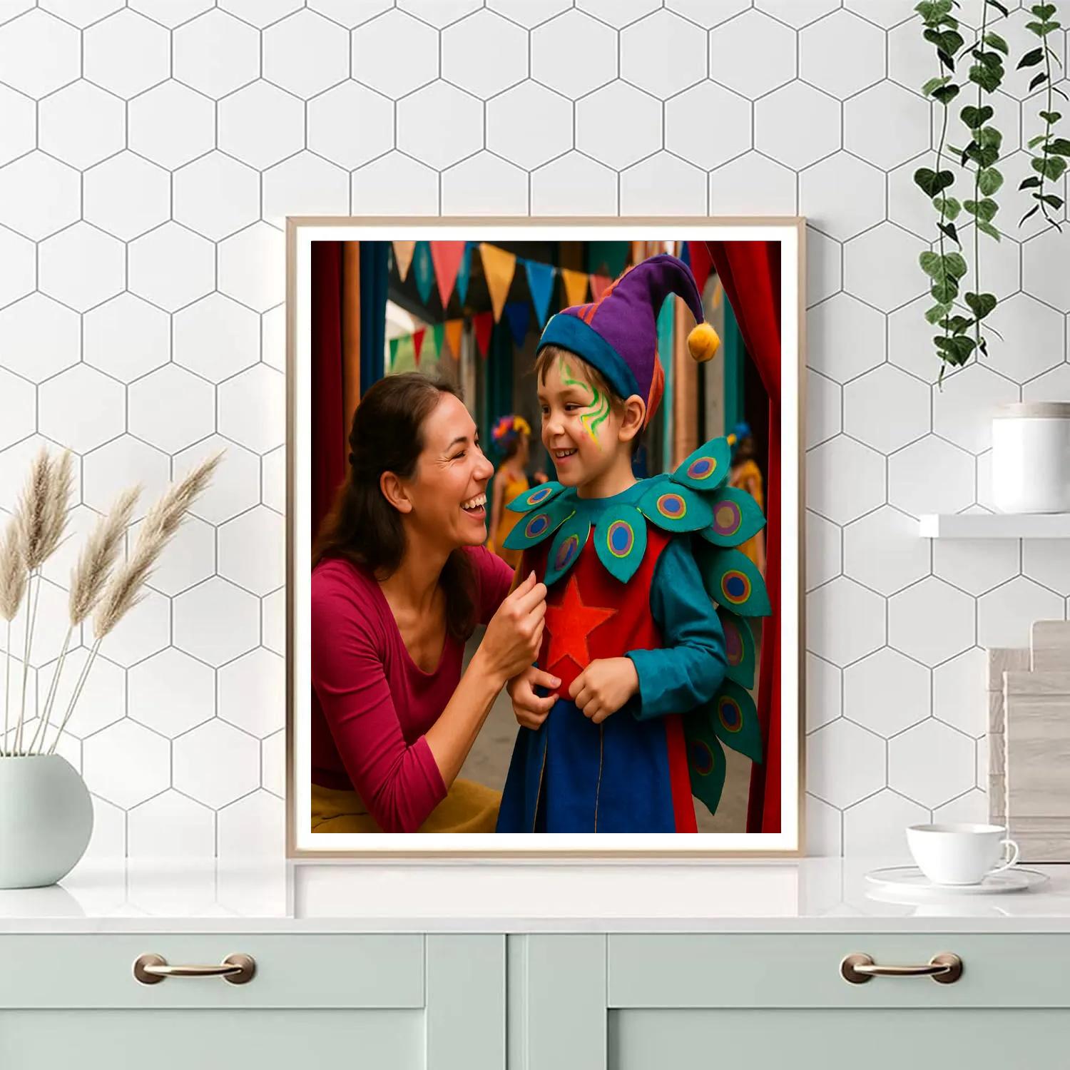 Mom And Me Costume Parade Paint by numbers art