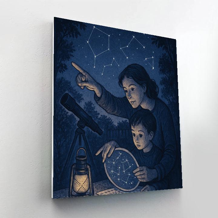 Mother And Child Star Charting Paint by numbers kits