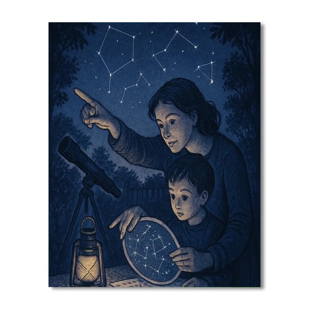 Mother And Child Star Charting Paint by numbers kits
