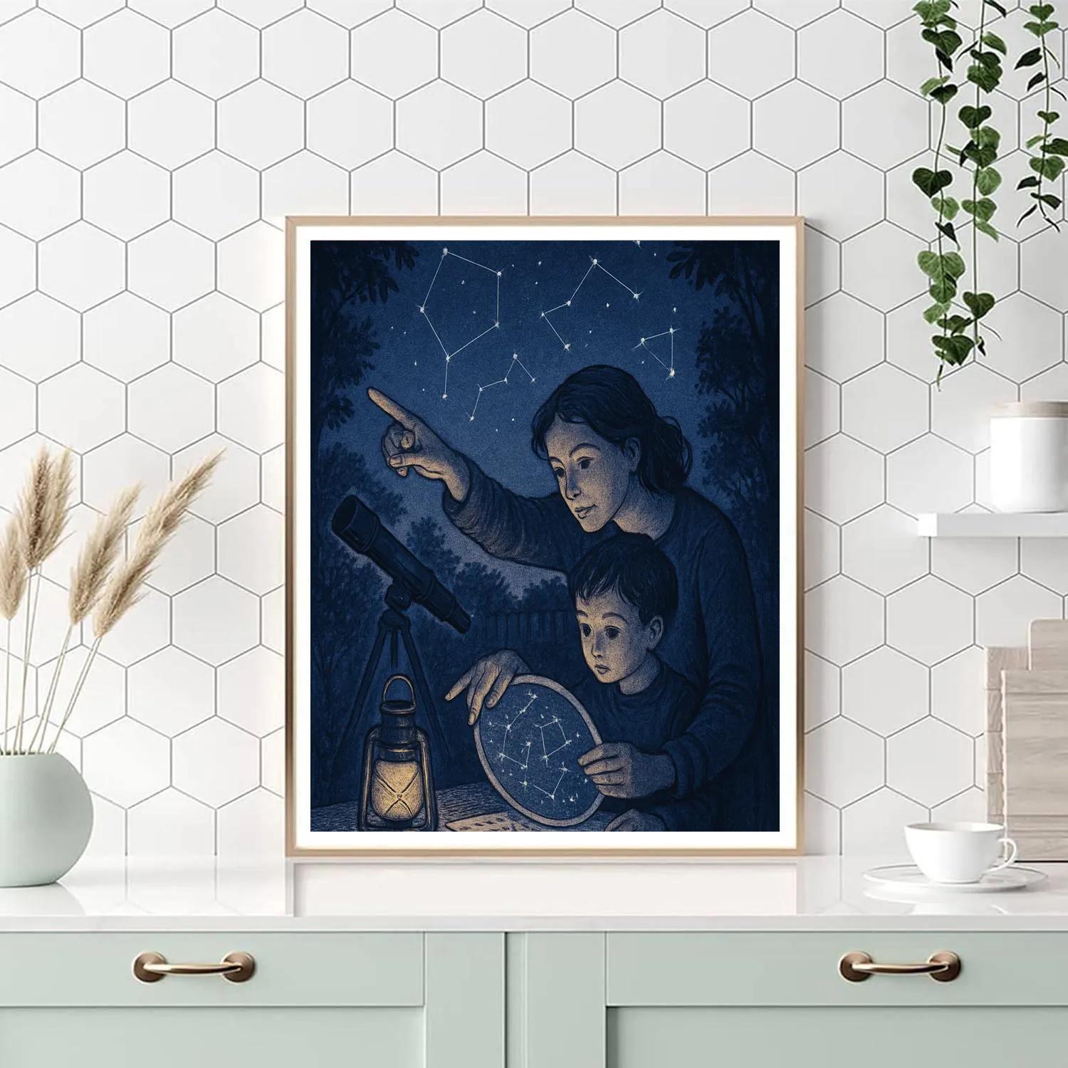 Mother And Child Star Charting Paint by numbers kits