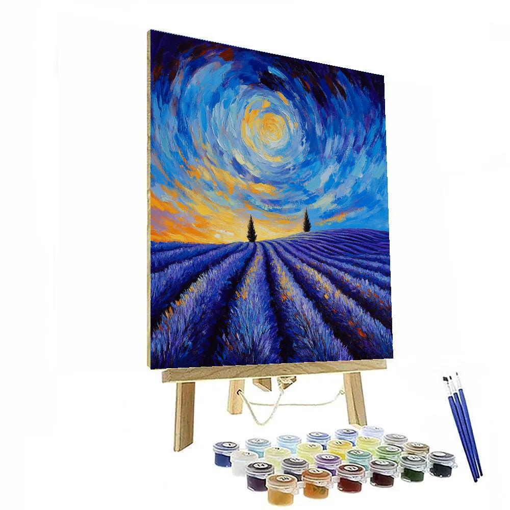 Van Gogh Inspired Lavender Hill Painting by numbers kit