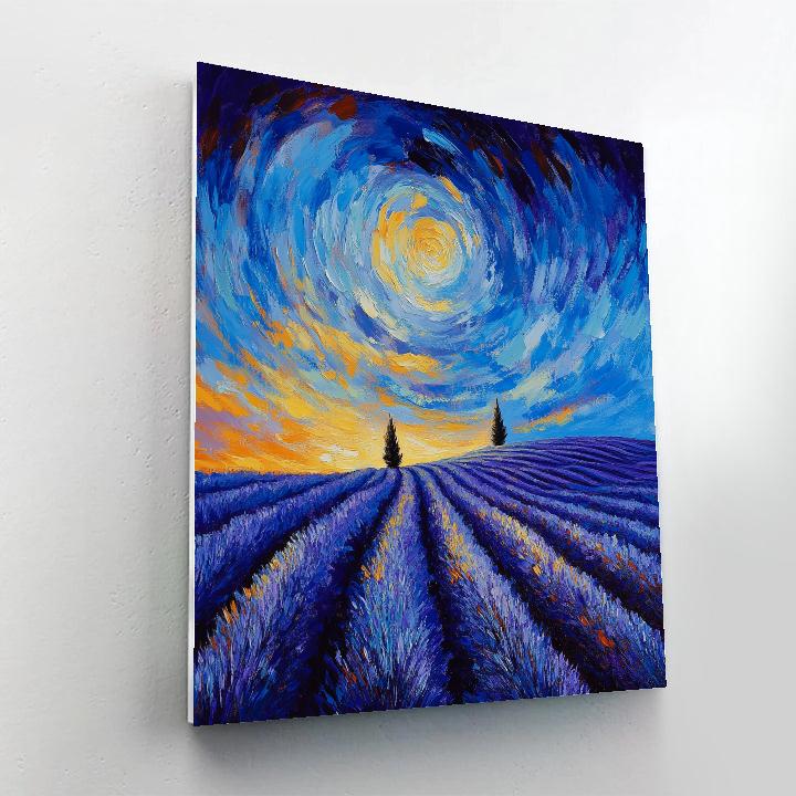 Van Gogh Inspired Lavender Hill Painting by numbers kit