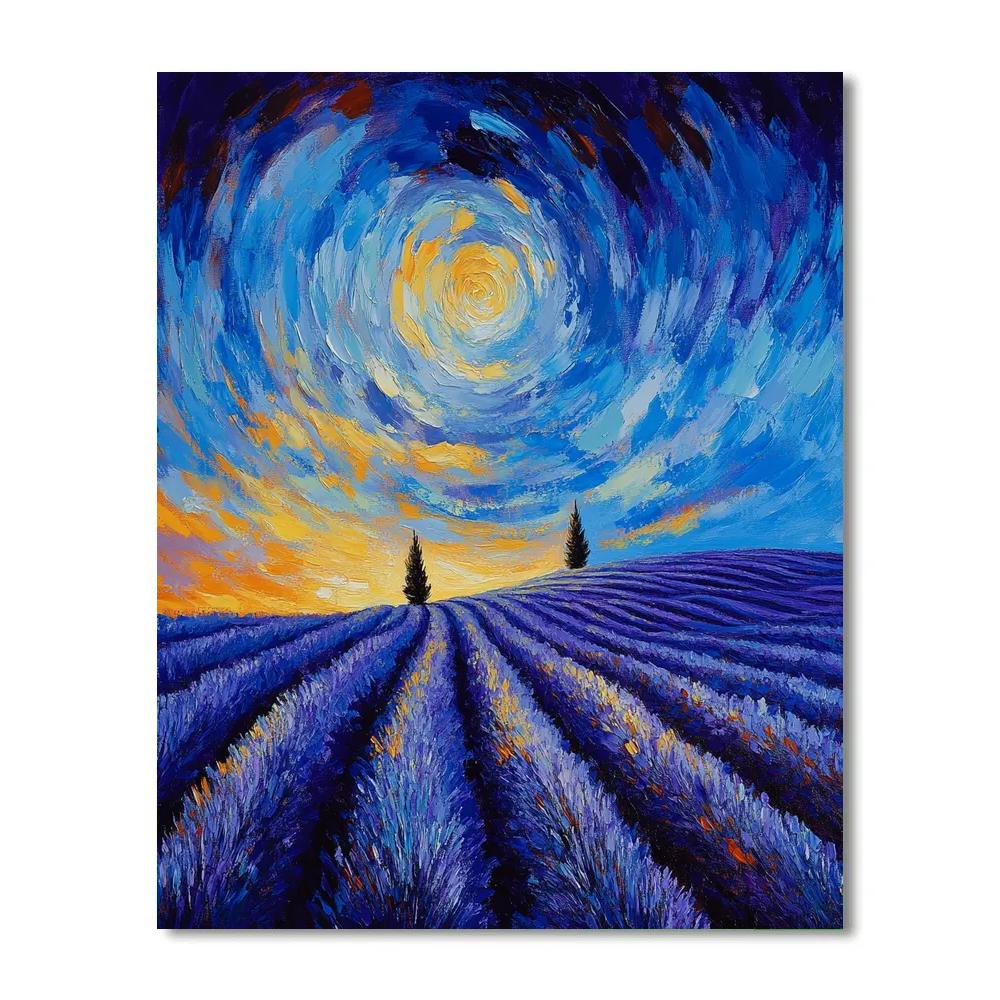 Van Gogh Inspired Lavender Hill Painting by numbers kit