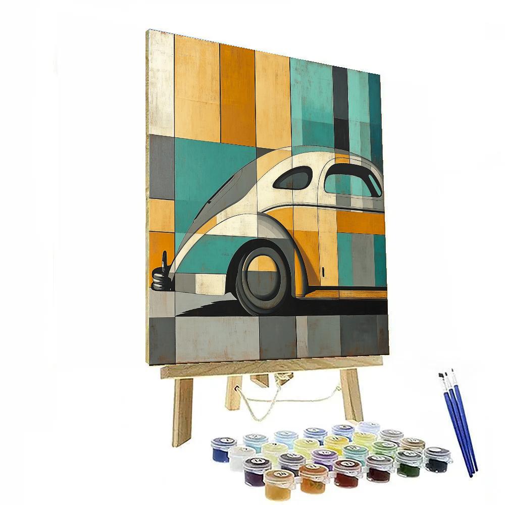 Picasso Inspired Vintage Car paint by color