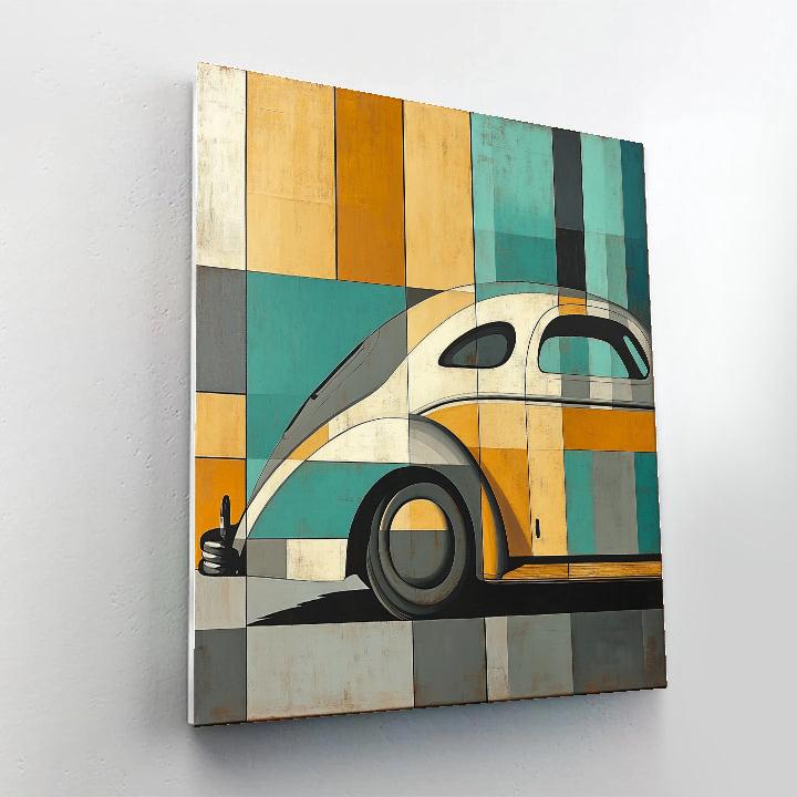 Picasso Inspired Vintage Car paint by color