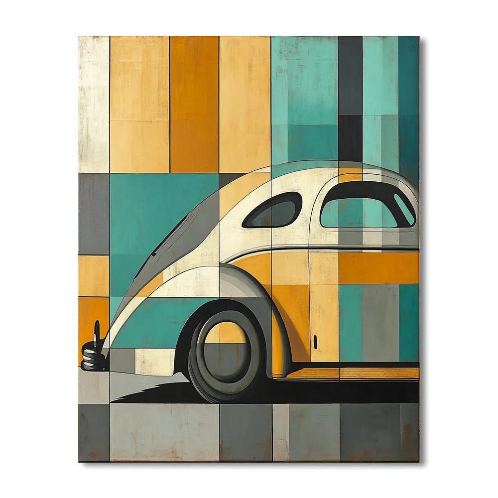 Picasso Inspired Vintage Car paint by color
