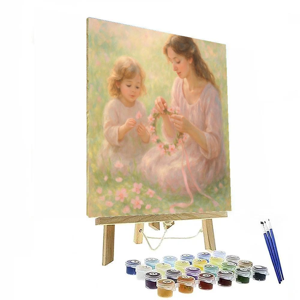 Mother And Child Flower Crown Paint by numbers kits