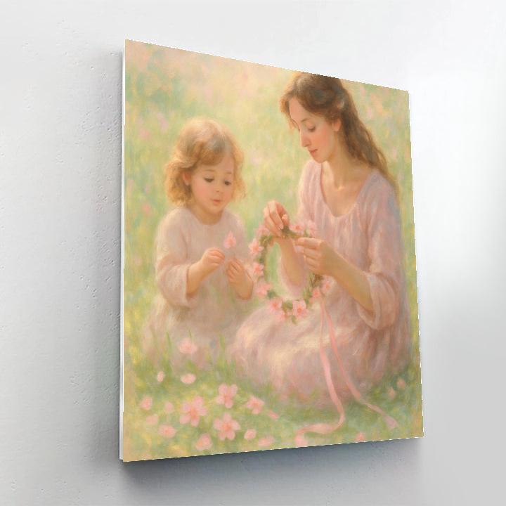 Mother And Child Flower Crown Paint by numbers kits
