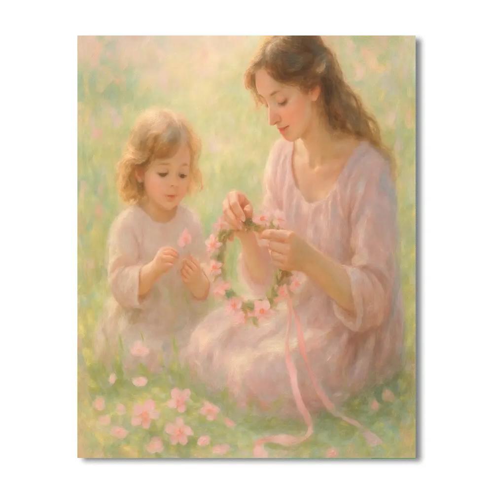 Mother And Child Flower Crown Paint by numbers kits