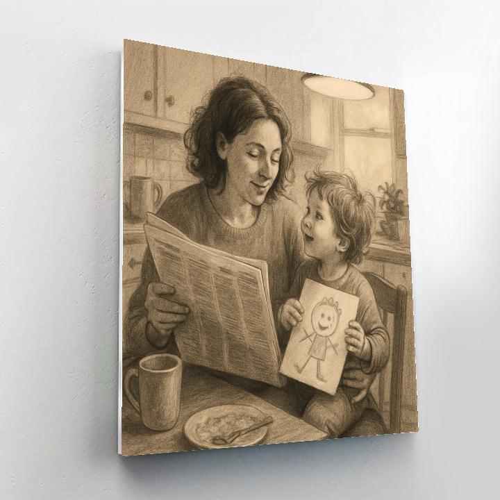 Morning Newspaper And Coffee paint by number