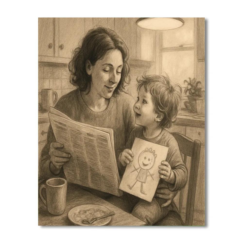 Morning Newspaper And Coffee paint by number