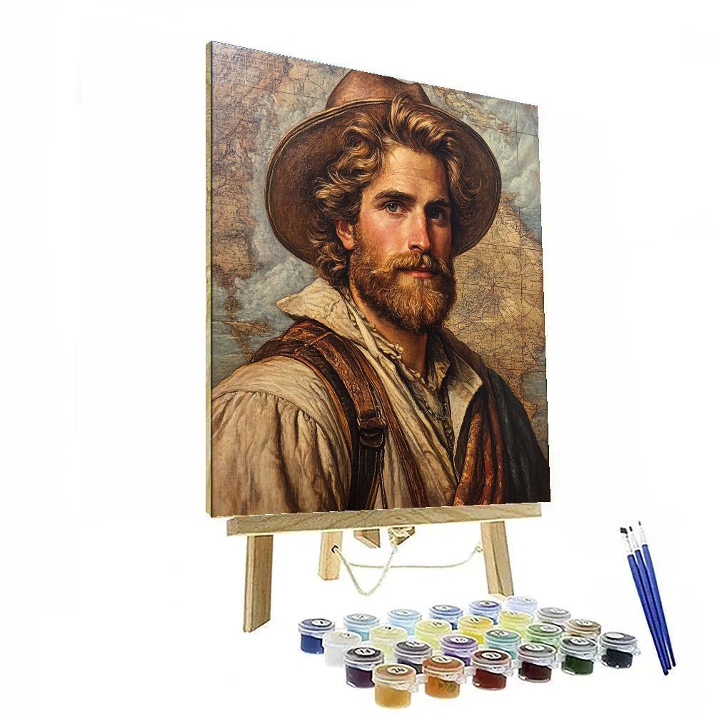 Leonardo Da Vinci Inspired Explorer painting number kit