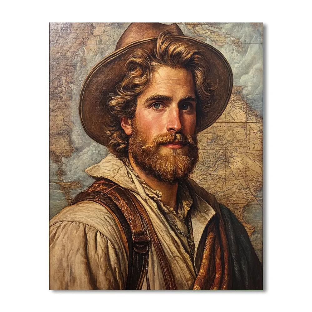 Leonardo Da Vinci Inspired Explorer painting number kit